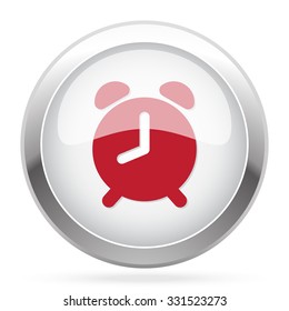 Red Alarm Clock icon on chrome web button