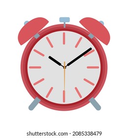 Red alarm clock vector emoji illustration