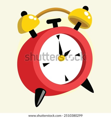 Red alarm Clock vector icon