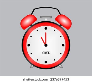 Red Alarm Clock Vector illustration