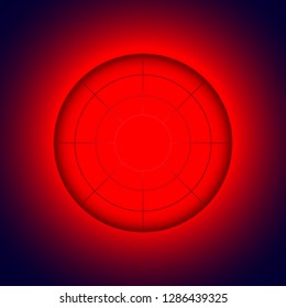 Red alarm light. The red light indicates an alarm.