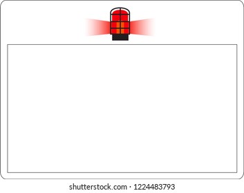 red alarm message board, vector illustration