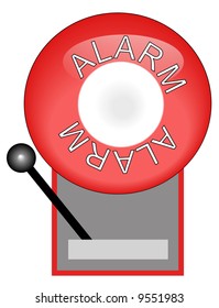 red alarm system used for fire- vector