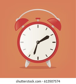 Red alarm. Vector flat cartoon illustration