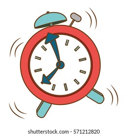 red alarms clock icon image design, vector illustration