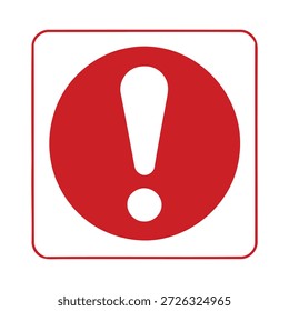 Red alert attention symbol indicating caution
