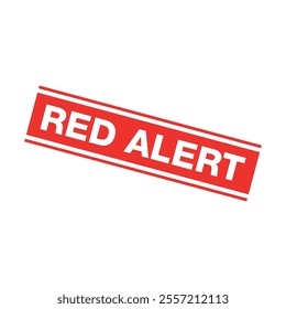 Red Alert Letter Rubber Stamp Vector Template