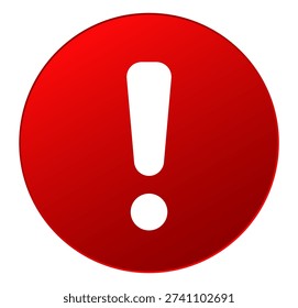Red alert sign: circular exclamation mark symbol.