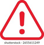 Red alert warning sign icon
