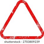 Red alert warning sign icon with grunge effect