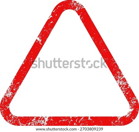 Red alert warning sign icon with grunge effect