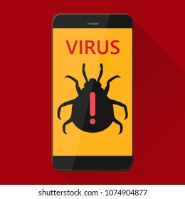 Red alert warning of spam data, insecure connection, scam, virus.