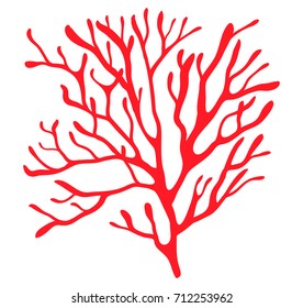 Red Algae Silhouette Vector Symbol Icon Design. Beautiful Illustration Isolated On White Background
