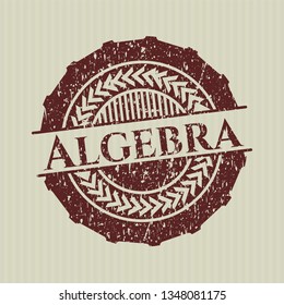 Red Algebra distress rubber grunge stamp