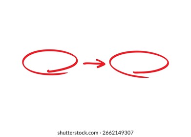 red algorithm symbol hand drawn