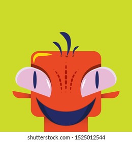 Red Aliens creator character vector