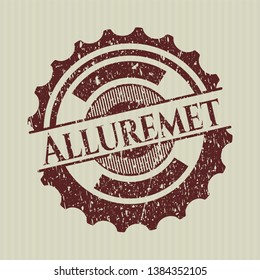 Red Alluremet with rubber seal texture