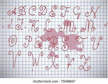 red alphabet