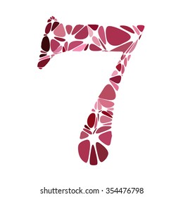 Red Alphabet Cell Number Style
