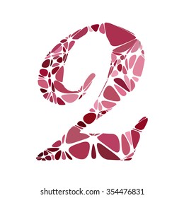 Red Alphabet Cell Number Style