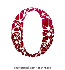 Red Alphabet Cell Number Style