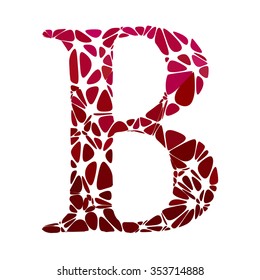 Red Alphabet Cell Style, Creative Design Templates