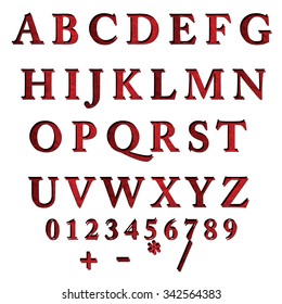 Red Alphabet Polygon Style, Creative Design Templates