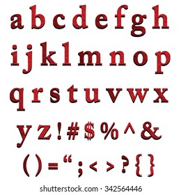 Red Alphabet Polygon Style, Creative Design Templates