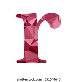 Red Alphabet Polygon Style, Creative Design Templates