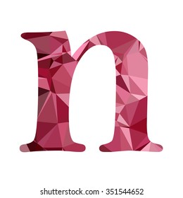 Red Alphabet Polygon Style, Creative Design Templates