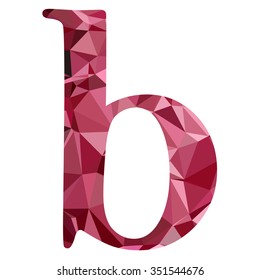 Red Alphabet Polygon Style, Creative Design Templates