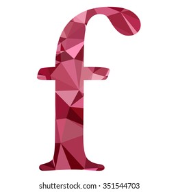 Red Alphabet Polygon Style, Creative Design Templates