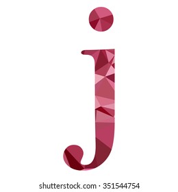 Red Alphabet Polygon Style, Creative Design Templates