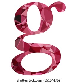 Red Alphabet Polygon Style, Creative Design Templates
