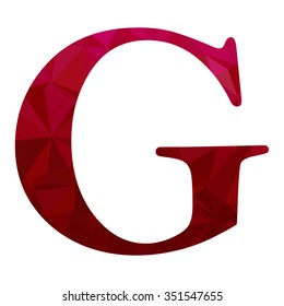 Red Alphabet Polygon Style, Creative Design Templates