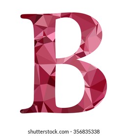 Red Alphabet Polygon Style, Creative Design Templates