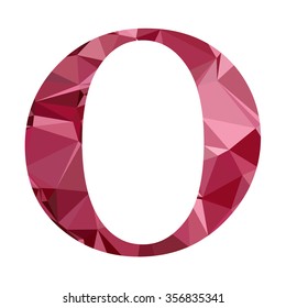 Red Alphabet Polygon Style, Creative Design Templates
