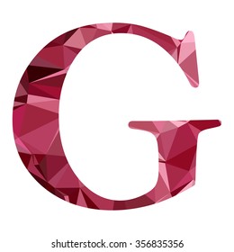 Red Alphabet Polygon Style, Creative Design Templates