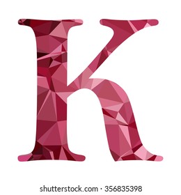 Red Alphabet Polygon Style, Creative Design Templates
