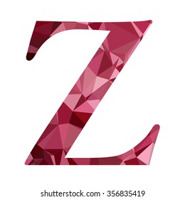 Red Alphabet Polygon Style, Creative Design Templates