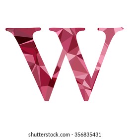 Red Alphabet Polygon Style, Creative Design Templates