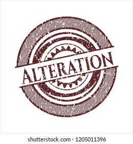 Red Alteration distress rubber grunge texture seal