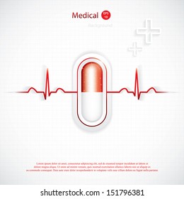 Red alternative medication concept - Pill vector