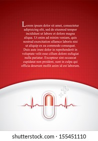 Red alternative medication concept - Pill vector 