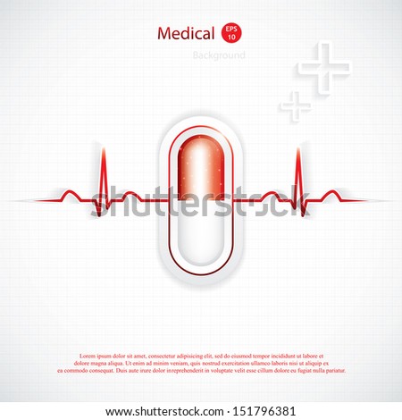 Red alternative medication concept - Pill vector