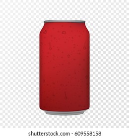 Red aluminum can: Vector eps10