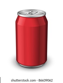 Red Aluminum Can: Vector Version svg