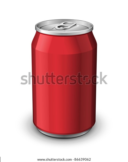 Red Aluminum Can Vector Version Stock Vector (Royalty Free) 86639062