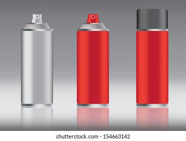 red aluminum spray can vector images