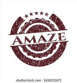 Red Amaze rubber seal with grunge texture
